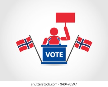 Norway Podium Speech Protest