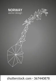 Norway polygonal outline map