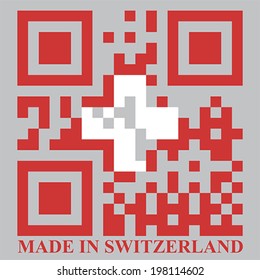 Norway QR code flag, vector