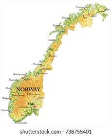 Norway Relief Map
