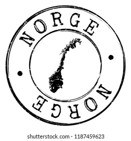 Norway Silhouette Postal Passport. Stamp Round Vector Icon Map. Design  Travel Postmark. 