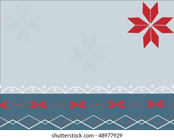 Norway snowflakes on the blue background