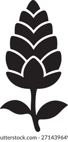 Icono de flor de abeto de Noruega – Ilustración vectorial
