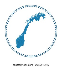 Norway sticker. Travel rubber stamp with map of country, vector illustration. Can be used as insignia, logotype, label, sticker or badge of the Norway.