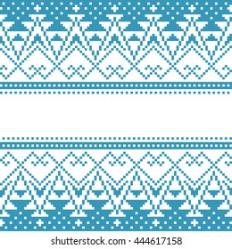 Norway traditional ornament. Seamless pattern set.
