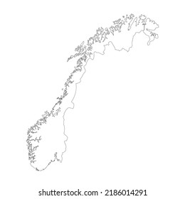 Norway vector country map outline