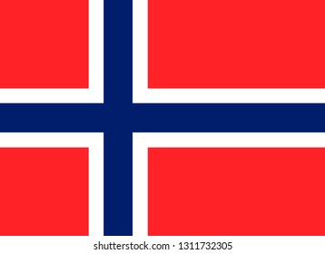 Norway vector flag. Oslo