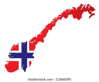 Norway vector map