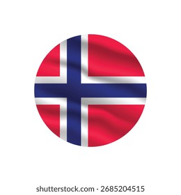 Noruega ondea Bandera en círculo