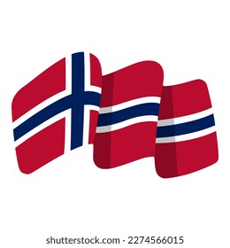 norway waving flag isolated illustration for national event or independence day