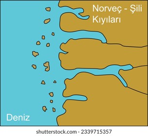 Norway-Chile Coast, Sea, Lake, Hill, Plain, Plateau, Coğrafya, Yer Şekilleri, Şekil, Görsel, Volkan, Dağ, Göl, Akarsu, Tabaka, Katman, Yer, Vadi, Nehir, Plato, Ova, Yanardağ, Kıyı, Norveç, Şili Kıyı