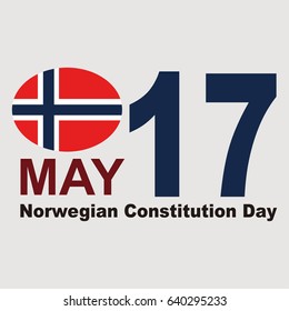 Norwegian Constitution Day vector illustration