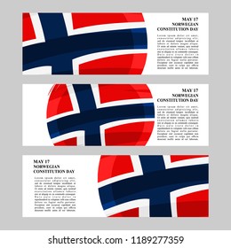 Norwegian Constitutional Day Vector Illustration. Suitable for greeting card, poster and banner. 