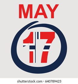 Norwegian Constitutional Day Vector Illustration
