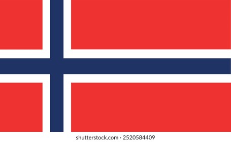 Bandera noruega. Premium Ilustración vectorial de la bandera noruega - Diseño de la bandera nacional Auténtica de Noruega