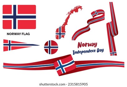 norwegian flag sign and symbol vector illustration 