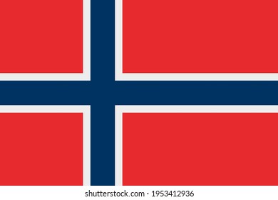 Norwegian flag vector icon. The flag of Norway.