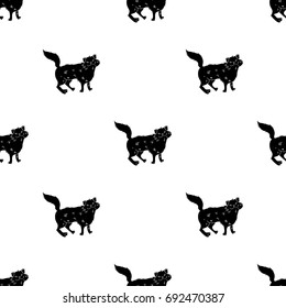Norwegian Forest Cat icon in black style isolated on white background. Cat breeds symbol stock vector illustration.