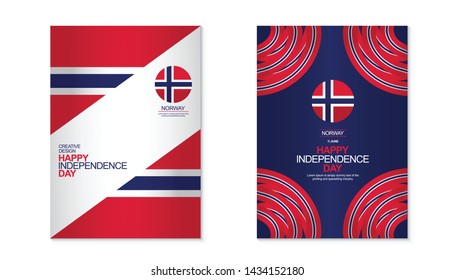 norwegian Independence Day Celebration Illustration Vector Template