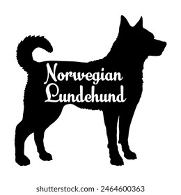 Norwegian Lundehund Dog silhouette dog breeds logo dog monogram vector