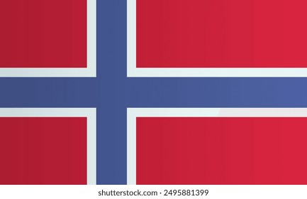 Norwegian national flag. Norway country identity. Vector illustration