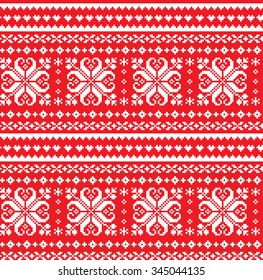 norwegian new year's and christmas pattern pixel