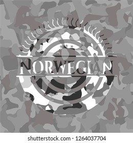 Norwegian on grey camouflaged pattern