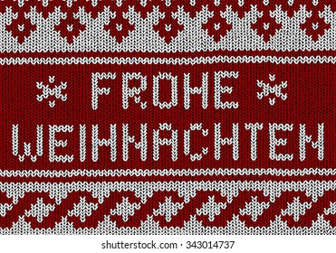 Norwegian pattern with text merry christmas (in german)