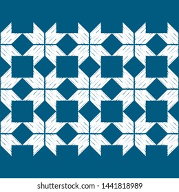 Norwegian snowflakes. Art seamless pattern. Ethnic print. Multicolored. Boho. Traditional ornament. Folk motif. Vector geometric background. Can be used for social media, posters, email, print.