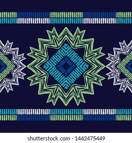 Norwegian snowflakes. Ethnic boho seamless pattern. Lace. Embroidery on fabric. Patchwork texture. Traditional ornament. Tribal pattern. Folk motif. Can be used for wallpaper, textile, wrapping, web.