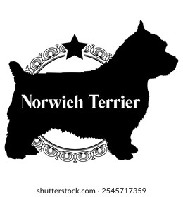 Norwich Terrier dog silhouette, dog, dog breeds,  vector, silhouette, logo design, animal, illustration, icon, sign, black, pet