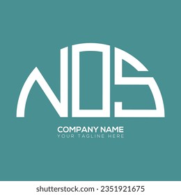 NOS letter logo abstract  design with vector graphic