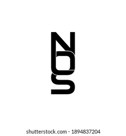 nos letter original monogram logo design