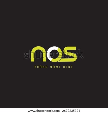 nos letter original monogram logo design