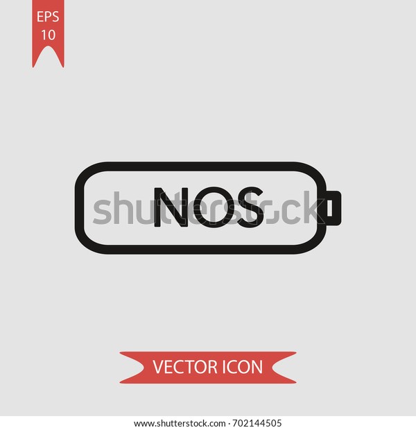 NOS vector icon\
illustration symbol