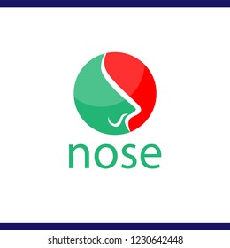 nose abstract logo vector element. nose logo template