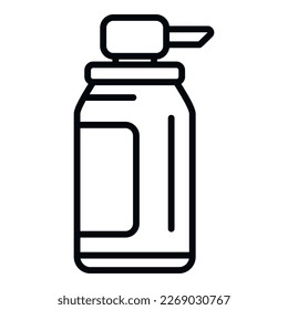 Nose allergy spray icon outline vector. Allergic sneeze. Season disease