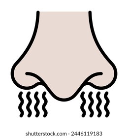 nose, aroma, noses, healthcare and medical, surgery, body parts, nasal, scent icon