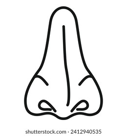 Nose bioprinting icon outline vector. Medica future science. Organ transplant