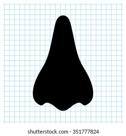 Nose - black vector icon