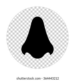 Nose  - black vector icon