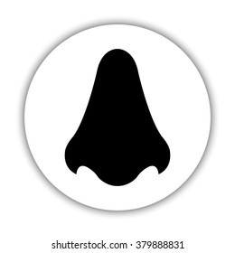 Nose  - black vector icon