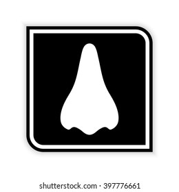 Nose  - black vector icon