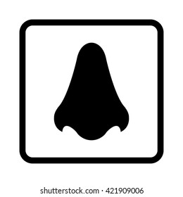 Nose  - black vector icon