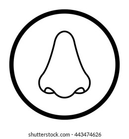 Nose  - black vector icon