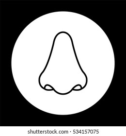 Nose -  black vector icon