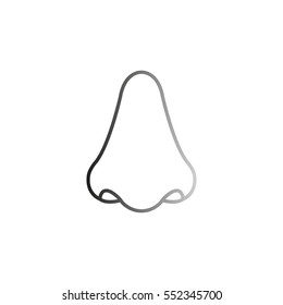 Nose - black vector  icon