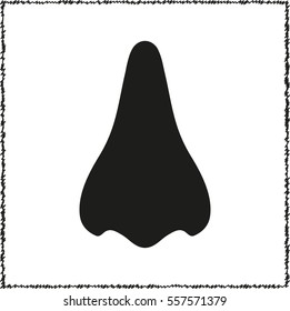 Nose -  black vector icon