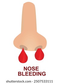 Symbol für Nasenbluten. Vektorgrafik