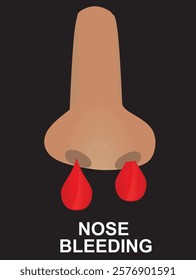 Nose bleeding icon. vector illustration